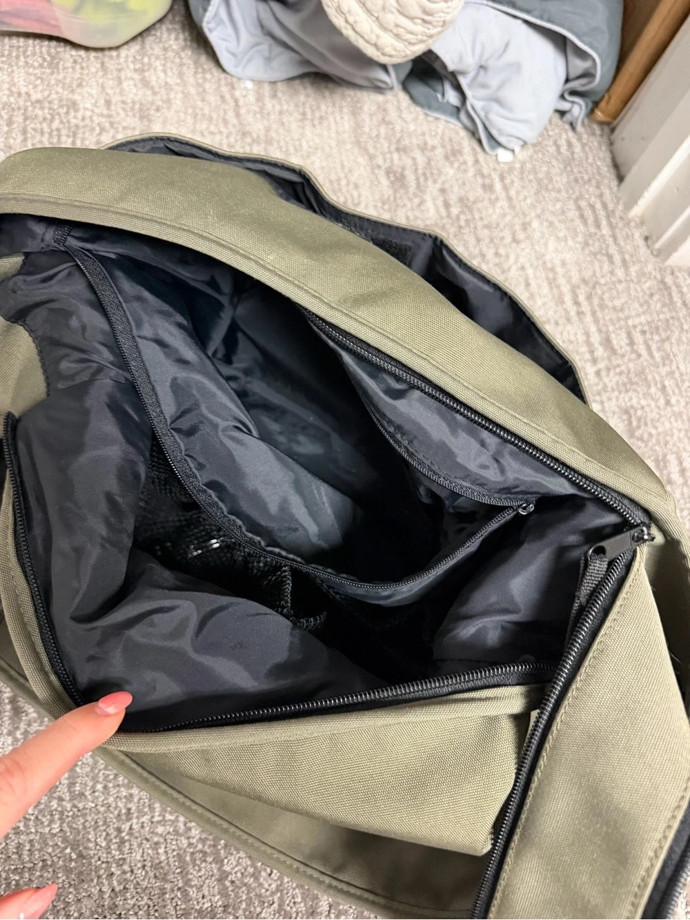 Olive Green Catini diaper bag